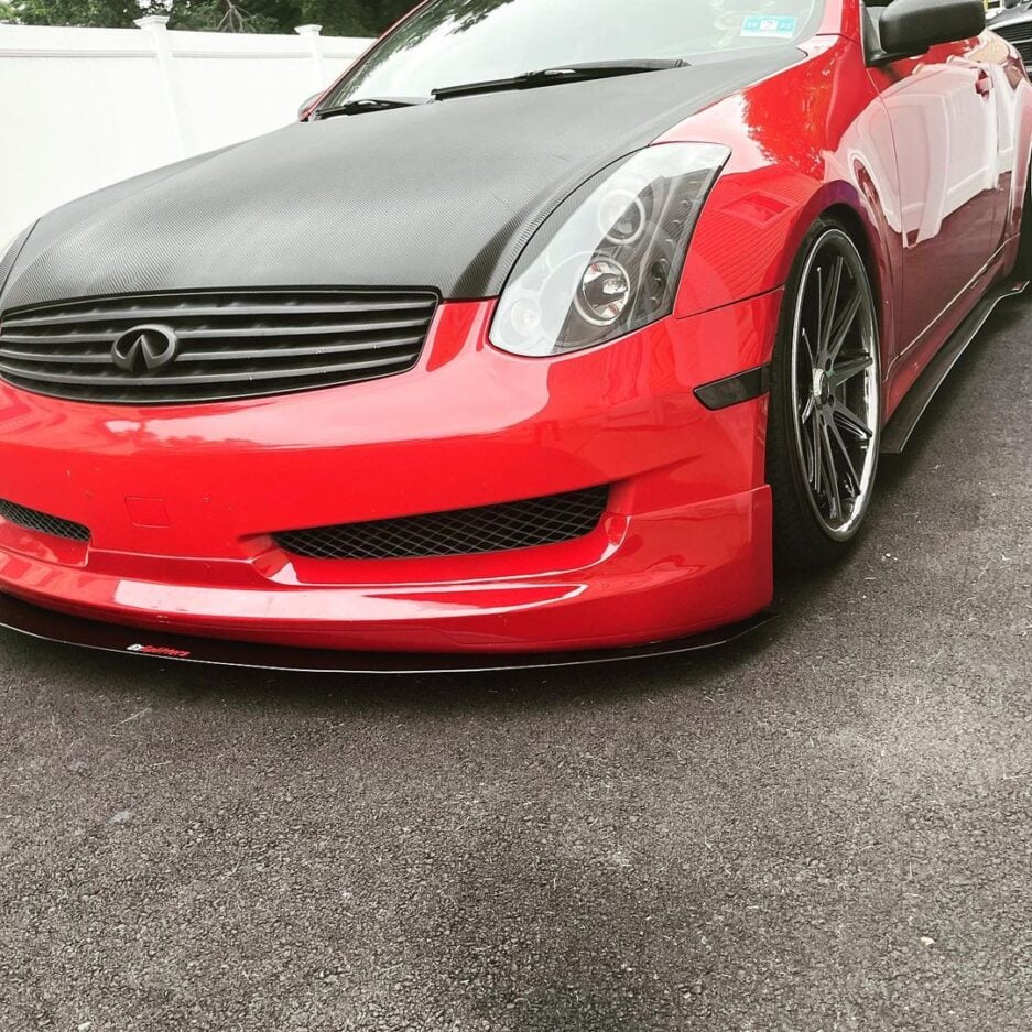 g35 coupe front splitter gialla lip