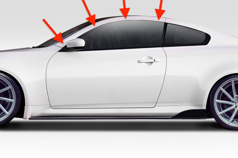 G37 Coupe Carbon Fiber Honeycomb A Pillars